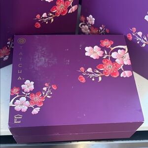 Tatcha Purple Box skin care set.  5 IN TOTAL, one box opened but products sealed